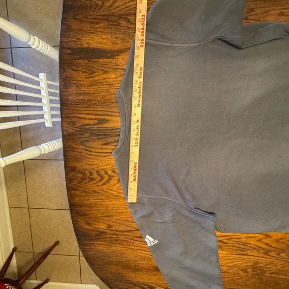 adidas Men's 2XL Gray Logo Crew Neck Pullover Sweater Long Sleeve - Picture 8 of 11